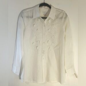Charter Club 100% Linen Button Shirt NWT Size PM